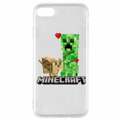 Чехол для iPhone SE 2020 Creeper and Cat