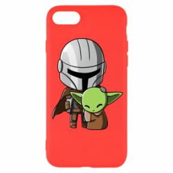 Чехол для iPhone SE 2020 Din Djarin And The Child - PrintSalon
