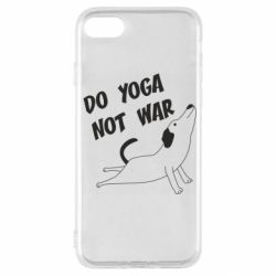 Чехол для iPhone SE 2020 Do yoga not war - PrintSalon