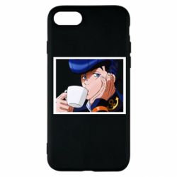 Чехол для iPhone SE 2020 Higashikata Josuke drinking tea - PrintSalon