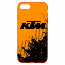 Чехол для iPhone SE 2020 KTM and grunge background - PrintSalon
