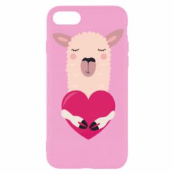 Чохол для iPhone SE 2020 Lama with heart - PrintSalon