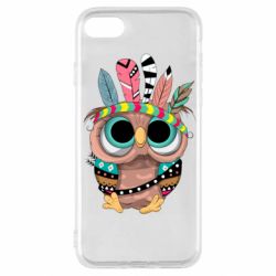 Чехол для iPhone SE 2020 Little owl with feathers - PrintSalon