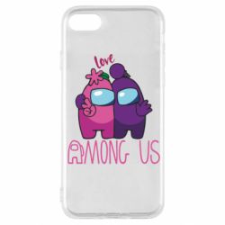 Чехол для iPhone SE 2020 Love is Among Us - PrintSalon