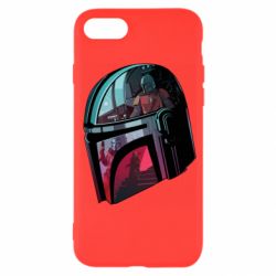Чехол для iPhone SE 2020 Mandalorian Helmet profil - PrintSalon