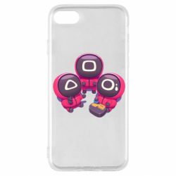 Чехол для iPhone SE 2020 Милые солдаты из игры в кальмара - PrintSalon