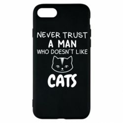 Чехол для iPhone SE 2020 Не любит котов - не доверяй - PrintSalon