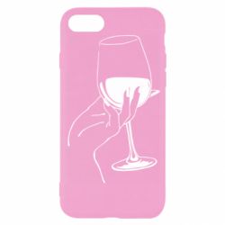 Чехол для iPhone SE 2020 Рука с бокалом - PrintSalon