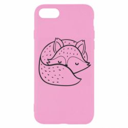 Чехол для iPhone SE 2020 Sleeping fox - PrintSalon
