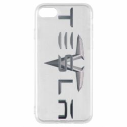 Чехол для iPhone SE 2020 Tesla Car logo - PrintSalon
