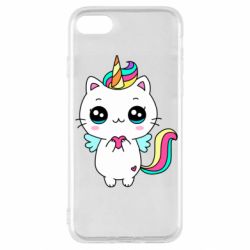 Чехол для iPhone SE 2020 The cat is unicorn - PrintSalon
