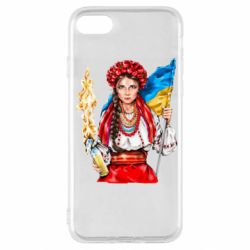 Чехол для iPhone SE 2020 Украинская девушка в венку - PrintSalon