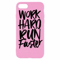 Чохол для iPhone SE 2020 Work hard run faster - PrintSalon
