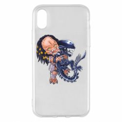 Чехол для iPhone X/Xs Alien vs Predator - PrintSalon