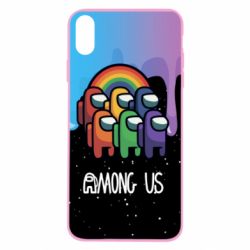 Чехол для iPhone X/Xs Among Us art paints - PrintSalon