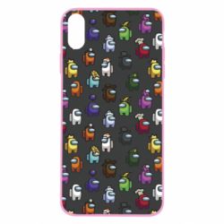 Чехол для iPhone X/Xs Among Us Pattern - PrintSalon