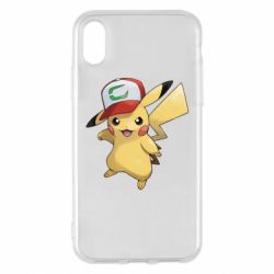 Чехол для iPhone X/Xs Ash's hat Pikachu - PrintSalon