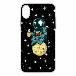 Чохол для iPhone X/Xs Astronaut and coffee - PrintSalon
