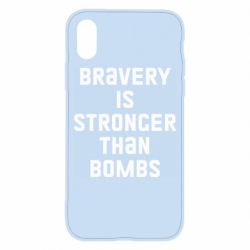Чехол для iPhone X/Xs Bravery is stronger - PrintSalon