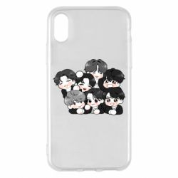 Чохол для iPhone X/Xs BTS Cute Art - PrintSalon