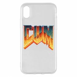 Чехол для iPhone X/Xs Cum Doom logo - PrintSalon