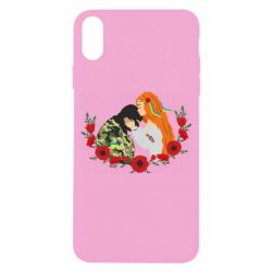 Чохол для iPhone X/Xs Дівчина цілує солдата - PrintSalon