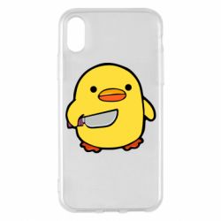 Чохол для iPhone X/Xs Duckling With A Knife - PrintSalon