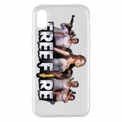 Чехол для iPhone X/Xs Free Fire Team