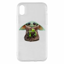 Чехол для iPhone X/Xs Grogu and Kermit - PrintSalon