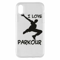 Чехол для iPhone X/Xs I love parkour