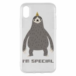 Чехол для iPhone X/Xs I'm special Sloth