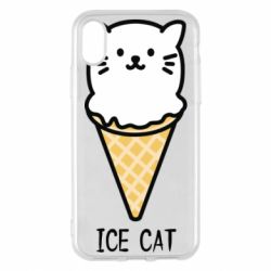 Чехол для iPhone X/Xs Ice Cat - PrintSalon