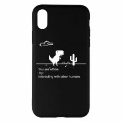 Чехол для iPhone X/Xs Internet Dinosaur - PrintSalon