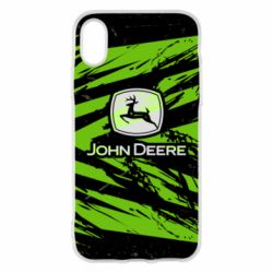 Чохол для iPhone X/Xs John Deere and green background - PrintSalon