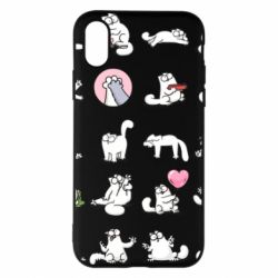 Чохол для iPhone X/Xs Кот Саймона емоції - PrintSalon