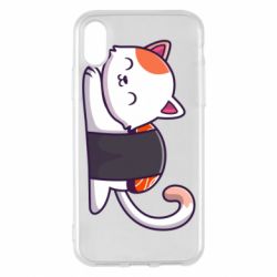 Чехол для iPhone X/Xs Котик-суши - PrintSalon