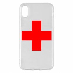Чехол для iPhone X/Xs Красный крест - PrintSalon