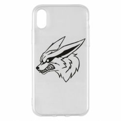 Чехол для iPhone X/Xs Kurama line art - PrintSalon