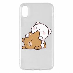 Чехол для iPhone X/Xs Кусь мишки - PrintSalon