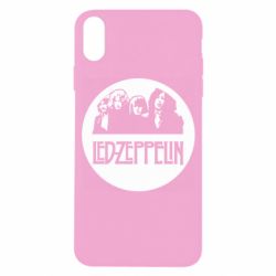 Чехол для iPhone X/Xs Led Zeppelin in a circle - PrintSalon