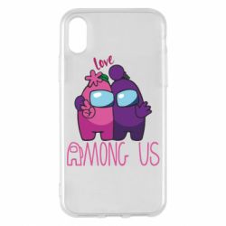 Чехол для iPhone X/Xs Love is Among Us - PrintSalon