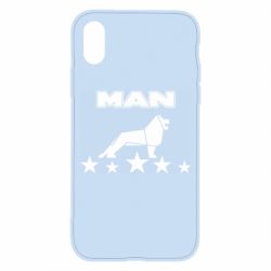 Чехол для iPhone X/Xs Man lion and stars - PrintSalon