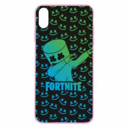 Чехол для iPhone X/Xs Marshmello Fortnite Dab Neon - PrintSalon