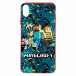 Чохол для iPhone X/Xs Minecraft Steve Alex And Dog - PrintSalon