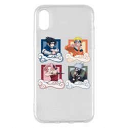 Чехол для iPhone X/Xs Naruto team 7 in action - PrintSalon