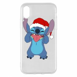 Чехол для iPhone X/Xs Новогодний Стич - PrintSalon