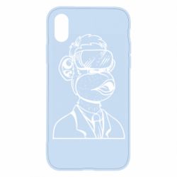 Чехол для iPhone X/Xs Обезьяна в виртуальных очках - PrintSalon