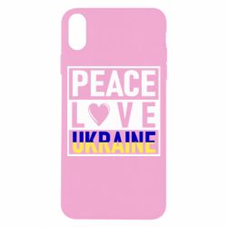Чехол для iPhone X/Xs PEACE LOVE UKRAINE - PrintSalon