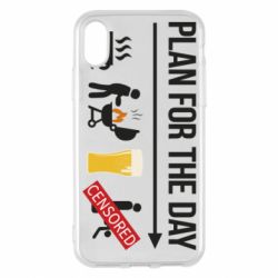 Чехол для iPhone X/Xs План на день - PrintSalon