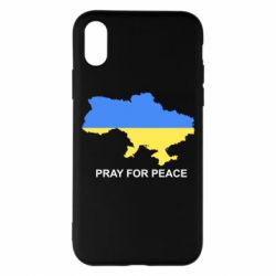 Чехол для iPhone X/Xs Pray for peace - PrintSalon